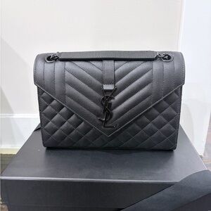 Yves Saint Laurent Black Quilted Shoulder Bag